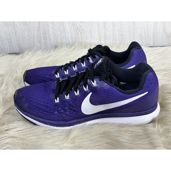 Nike Air Zoom Pegasus 34 Purple Running Shoes Womens Size 8 Athletic Trainer - Picture 2 of 9